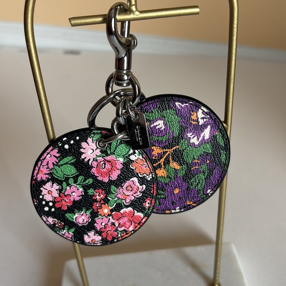 RARE Coach Petal key fob